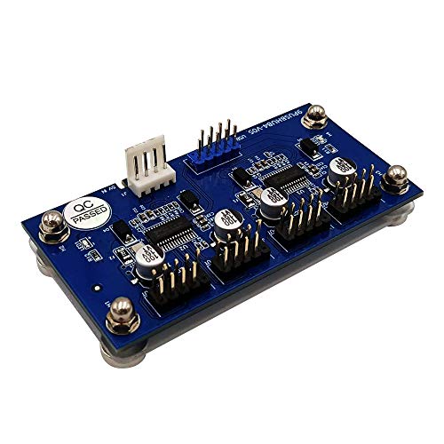 9pin USB Hub: Premium 9-Pin to 4 Female Extension Cable and – Front View