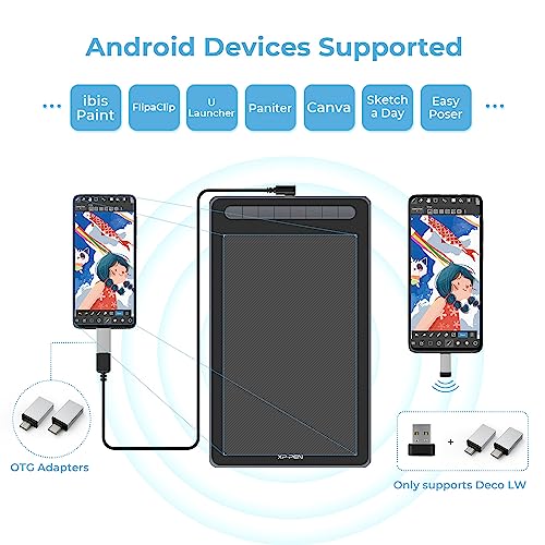 Drawing Tablet: XPPen Deco LW Wireless 10x6 Bluetooth – Packaging