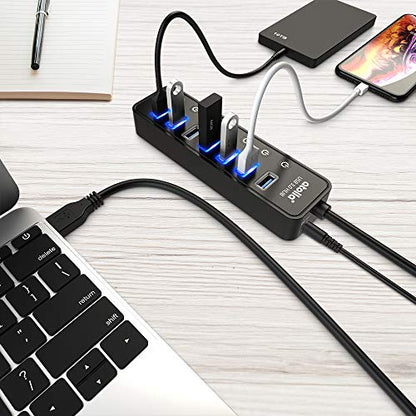 Hub Port: Atolla 7-Port USB 3.0 Data Hub Splitter with – Packaging