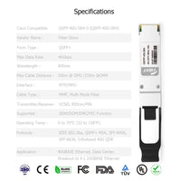 OPSTRAN 40GBASE-SR4 QSFP+ Optical Transceiver Module Compatible for Cisco QSFP-40G-SR4 Meraki MA-QSFP-40G-SR 40G QSFP+ SR4 850nm 150m DDM MTP/MPO-12 MMF