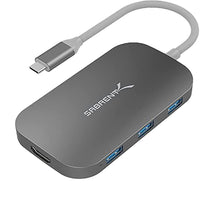 Sabrent 8-in-1 USB Type-C Hub with HDMI(4K) Output, 100W PD Type-C Port, 3 USB 3.0 Ports, 1 USB 2.0 Port, SD/MicroSD Multi-Card Reader [4K and Power Delivery Support] (DS-UHCR)