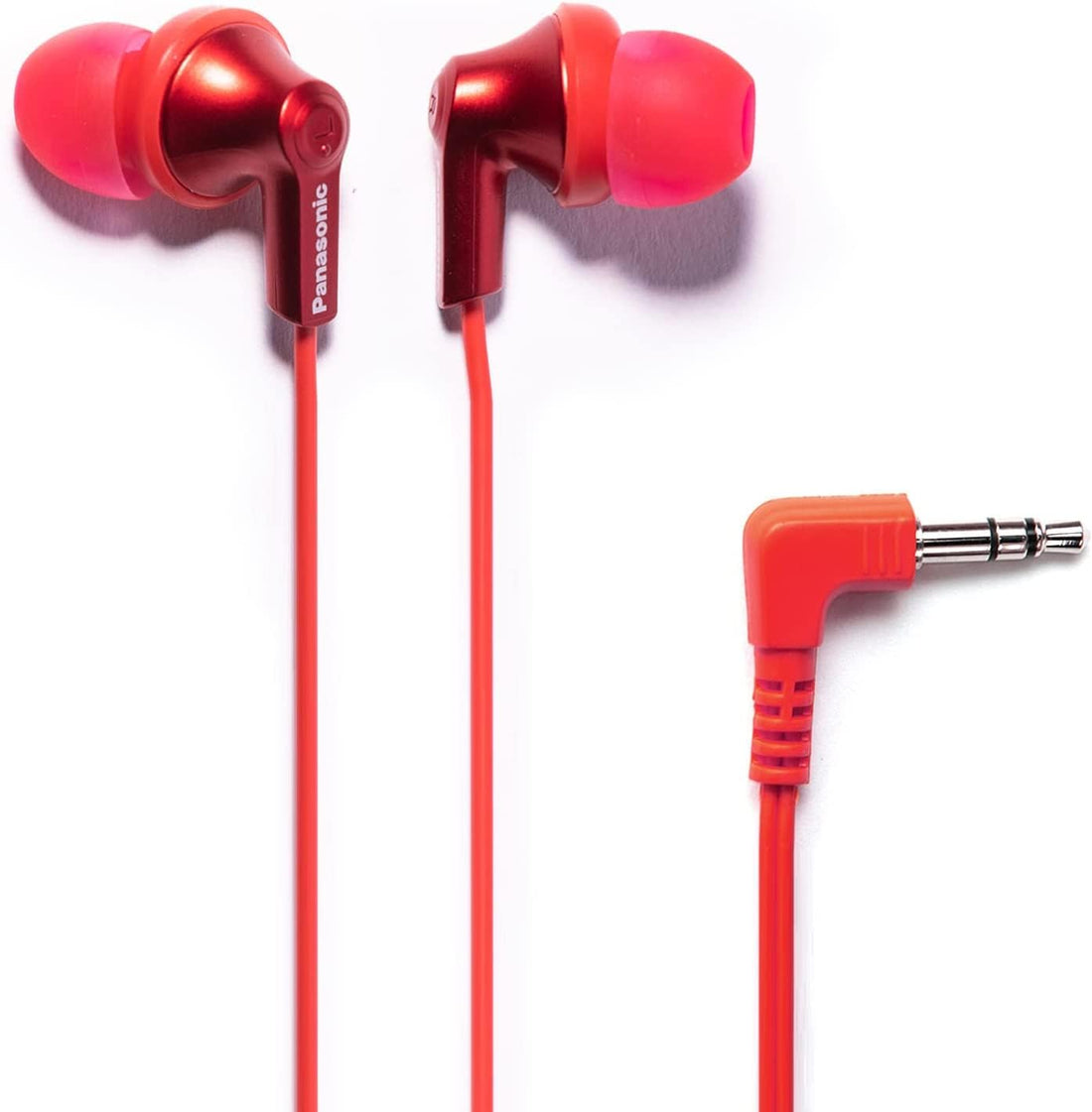 Panasonic Ergofit in-Ear Earbud Headphones Metallic Red (RP-HJE120-RA)