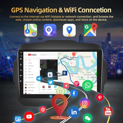 2+64G Android Car Radio for Jeep Renegade 2015 2016 2017 – Back View