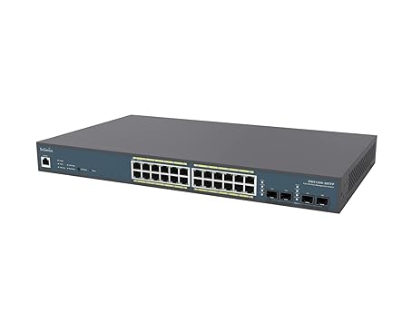 EnGenius 24 Gigabit 802.3at/af PoE+ Port Full Power Layer 2 Managed Switch, 4 SFP Ports, 410W PoE Budget with Centralized Network Management [managed up to 50 EnGenius APs] (EWS1200-28TFP)