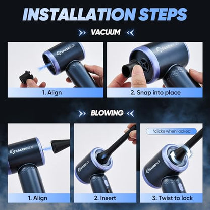 Car Vacuum Cleaner: SakerPlus 3-in-1 Cordless Handheld – Packaging
