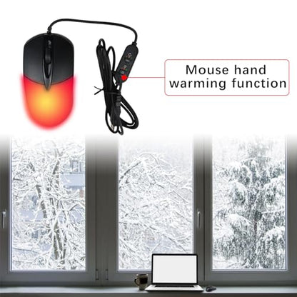 Heated Mouse: Flylin USB Heated Computer Mouse 1600DPI – Feature Highlight