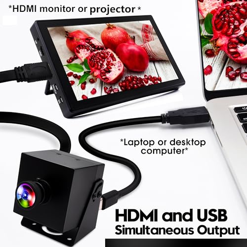 Camera ELP 4K: ELP 4K HDMI USB Camera Wide Angle PC Camera – Side View