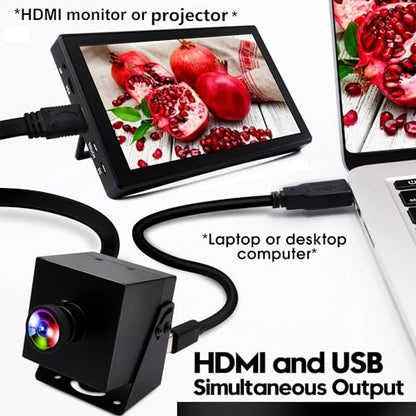 Camera ELP 4K: ELP 4K HDMI USB Camera Wide Angle PC Camera – Side View