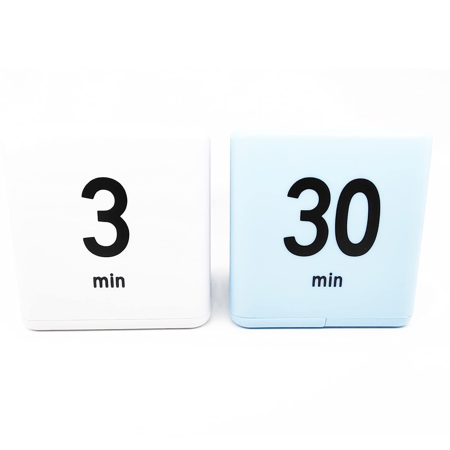 2 Pieces Cube Timers, Kitchen Timer Child Timer Exercise Timer, Workout Timer and Game Timer, Gravity Sensor Flip Timer for Time Management (1 3 5 10 Minutes and 15 20 30 60 Minutes)