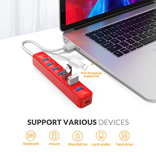 Hub Idsonix: iDsonix USB Hub 3.0 7-Port Splitter – Side View