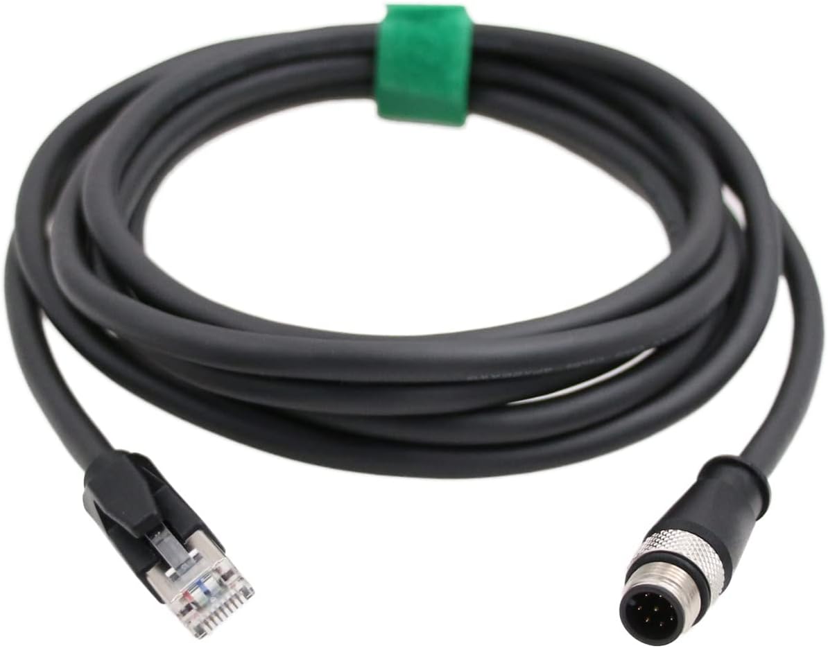 HangTon M12 Ethernet Cable for Cognex Vision Camera Barcode – In Use