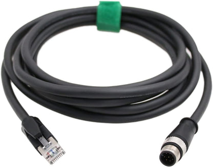HangTon M12 Ethernet Cable for Cognex Vision Camera Barcode – In Use