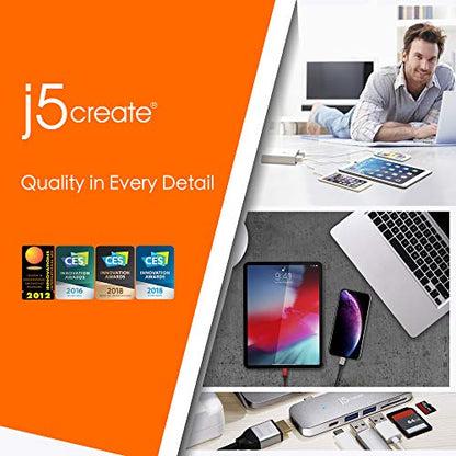 j5create Hub: j5create USB Type-C Hub Adapter with Gigabit – Packaging
