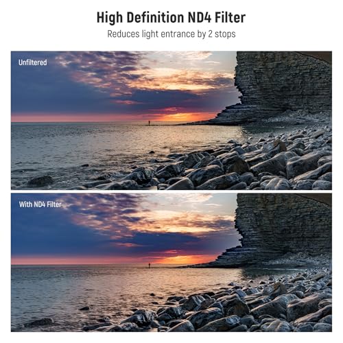 NEEWER 49mm UV/CPL/ND Lens Filter Kit with Hard Shell – Back View