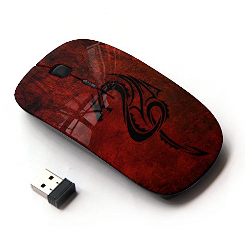 Kawaiimouse Optical: KawaiiMouse 2.4G Wireless Mouse Red – Front View