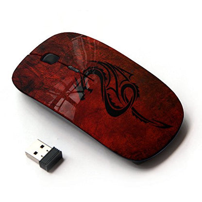 Kawaiimouse Optical: KawaiiMouse 2.4G Wireless Mouse Red – Front View