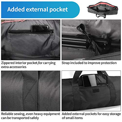 HEMMOTOP Tripod Bag: 25.6x7x7in Tripod Carrying Case Heavy – In Use