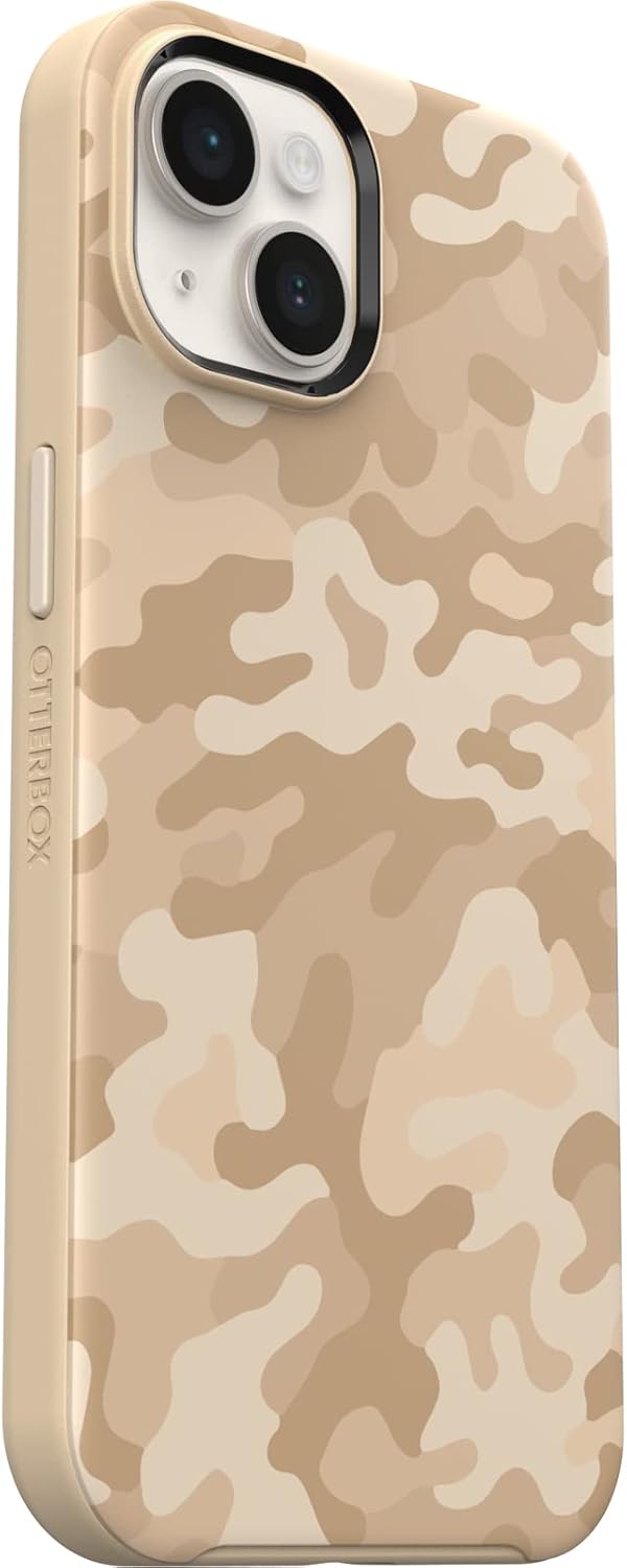 OtterBox Symmetry+ Case for iPhone 14/iPhone 13 with MagSafe, Shockproof, Drop Proof, Protective Thin Case, 3X Tested to Military Standard, Sand Storm CAMO