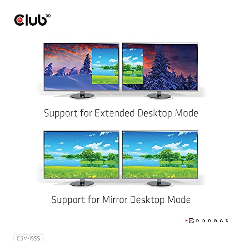 Club 3D CSV-1555: USB3.2 Gen2 Type-C to DisplayPort Dual – Close-up Detail