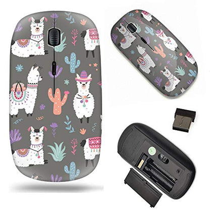 Unique Pattern Optical Mice: Wireless Mouse 2.4G Portable – Front View