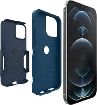 OtterBox Commuter Series Case for iPhone 12 & iPhone 12 Pro (Only) - Non-Retail Packaging - Bespoke Way (Blue)