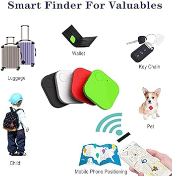 Key Finder, Bluetooth Luggage Tracker tag Locator, Wireless Key Tracker,Remote Finder Tracking Device APP Control Compatible with iOS Android for Keys, Pets, Phone, Wallet, Handbag (10)