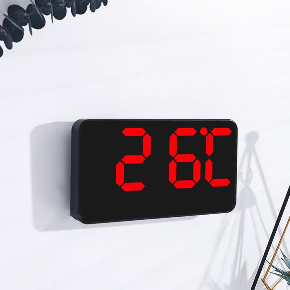 LKJYBG LED Digital Wall Clock with 2 Alarm Large Display Alarm Clock for Living Room Office Classroom Gym Shop Decor red Light One Size