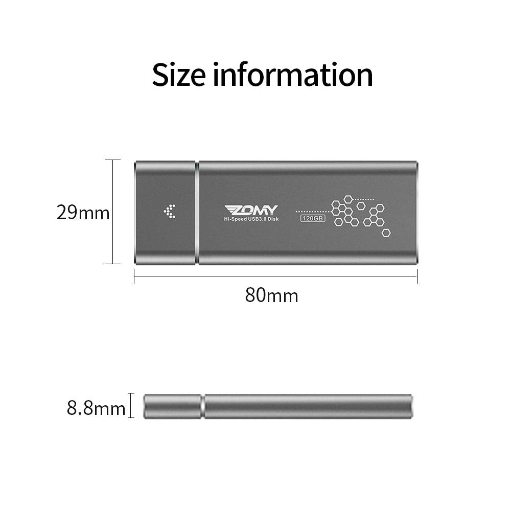 DGZOMYTEK USB3.0 high Speed Transmission Mobile Hard Disk Mini Portable Solid State 256G Notebook External ssd Hard Disk (256G)