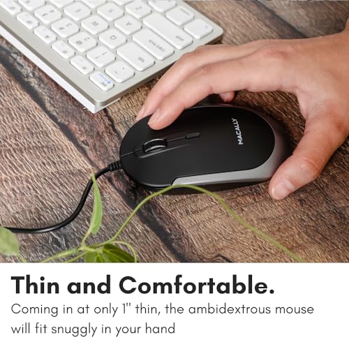 Mouse Macally: Macally USB Type C Mouse Slim Compact Design – Packaging