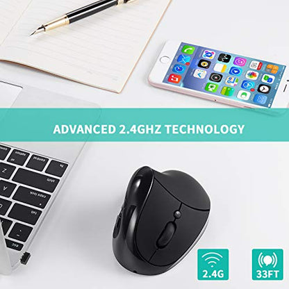 Left Aurtec Mouse: AURTEC Rechargeable 2.4G Wireless – Close-up Detail