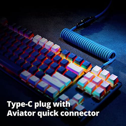 Cable Keyboard: GunMjo Pro Custom Coiled USB C Cable for – In Use