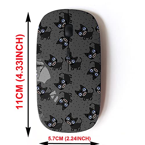 Wireless Mouse: 2.4G Cute Pattern Design – Side View