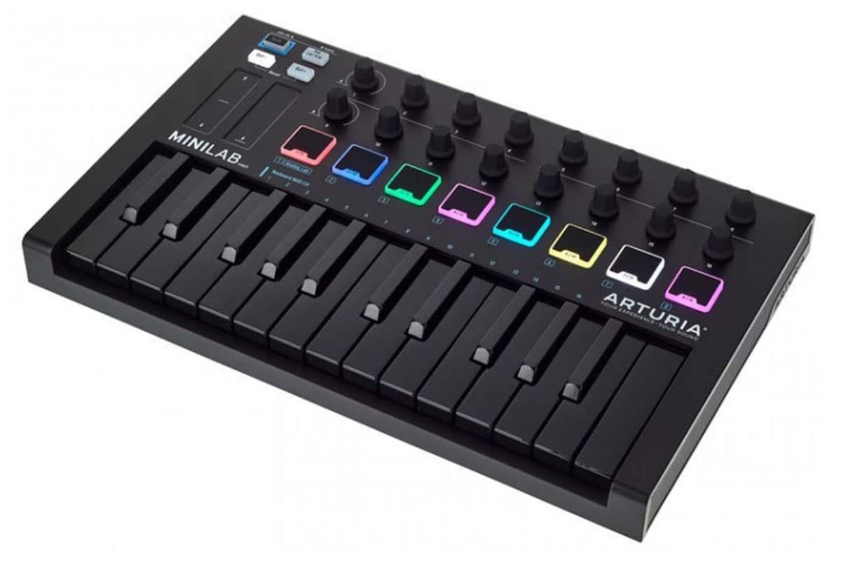 ARTURIA MiniLab MkII (Deep Black) Limited Color MIDI Keyboard, 25 Keys, Arturia