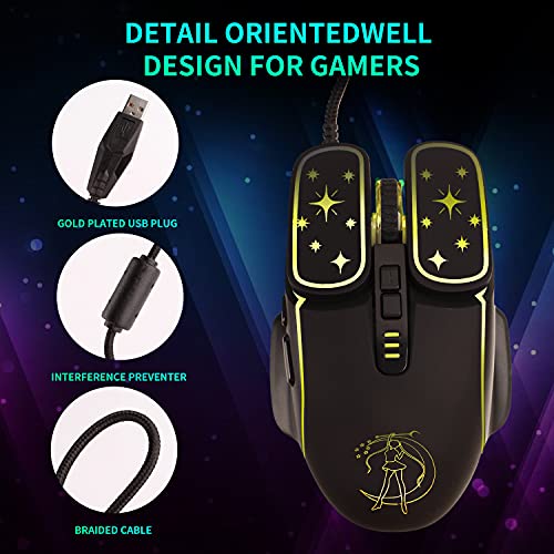 Greshare Gaming Mouse: 4 Colors Backlit Optical Game Mice – Packaging