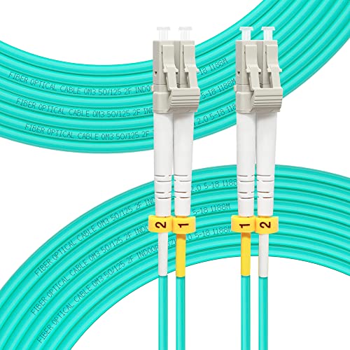 Fiber Cable: FLYPROFiber OM3 30Meter LC to LC Fiber Optic – Front View