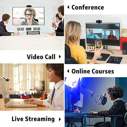 Septekon 1080p: Septekon HD Webcam with Microphone – Side View