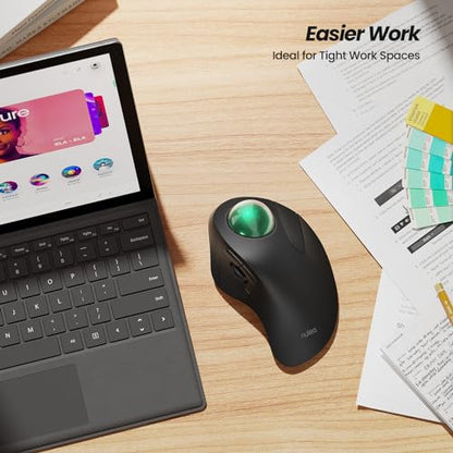 Trackball Mouse: Nulea Wireless Ergonomic Rechargeable – Close-up Detail