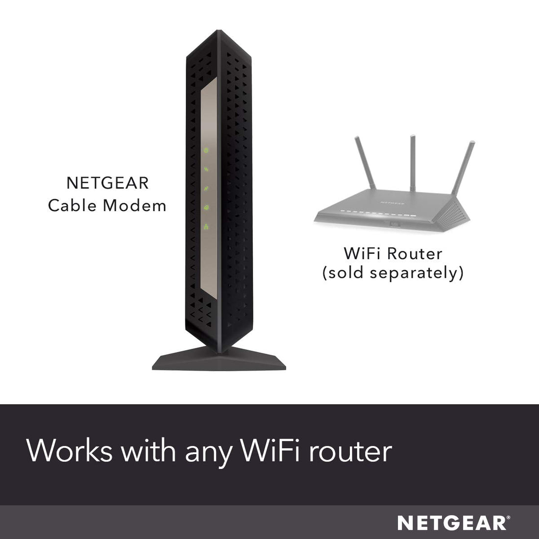 NETGEAR DOCSIS 3.1 Gigabit Cable Modem. Max download speeds of 1.0 Gbps, For XFINITY by Comcast and Cox. Compatible with Gig Speed from Xfinity (CM1000 1AZNAS)