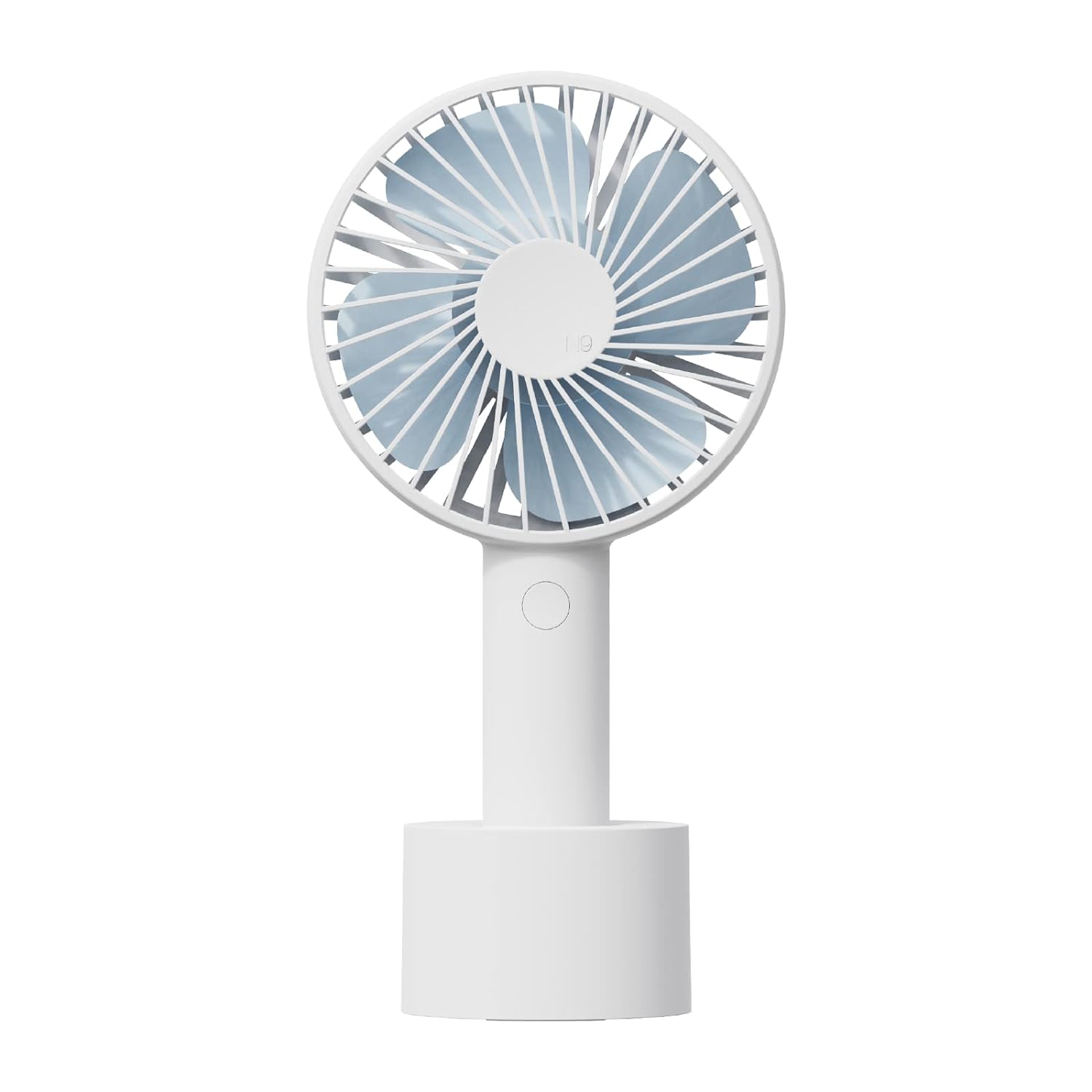 AISOLOVE Handheld Fan, Portable Fan with Fan Stand, USB Rechargeable Personal Fan with 3 Speed for Travel, Outdoor, Indoor, Commute, Office-White