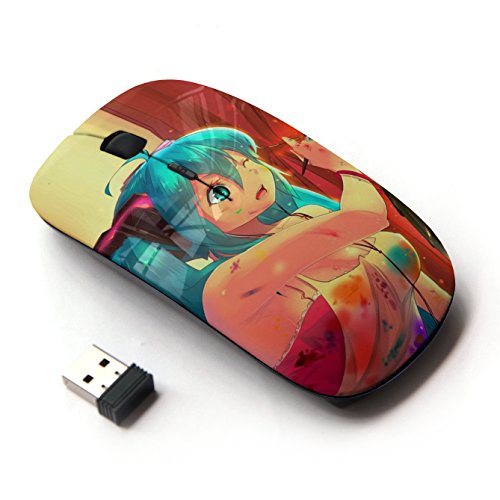 Kawaiimouse Optical: 2.4G Wireless Mouse Cute Anime Artist – Front View