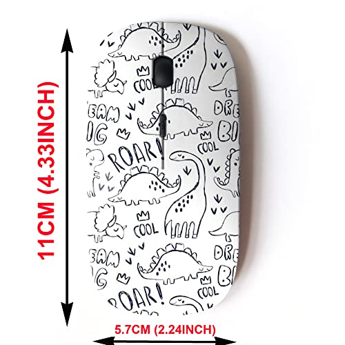 2.4G Wireless Mouse with Cute Pattern Design for All – Side View