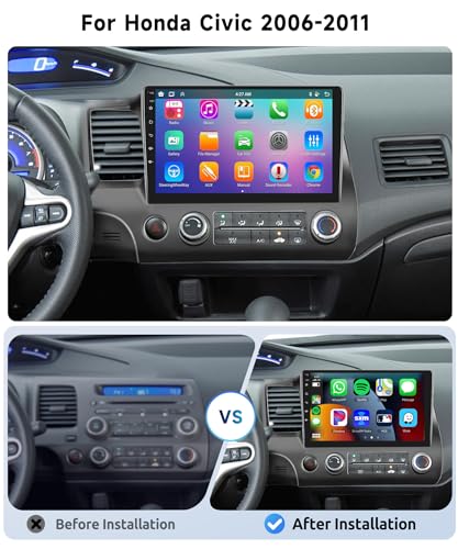 [8 CORE 6G+128G] for Honda Civic Car Stereo 2006-2011 with – Side View