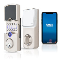Array by Hampton - Cooper Connected Door Lock, Satin Nickel - Lock and Unlock with Your iOS or Android Phone or Tablet - Second Generation Grade 2 ANSI Deadbolt Lock