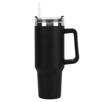 Jiawu 40oz Tumbler with Handle and Straw, Stainless Steel Insulated Water Bottle, Coffee Mug with Leak Proof Lid, Reusable Travel Mug for Hot and Cold Water, Iced Tea or Coffee (Type 3)