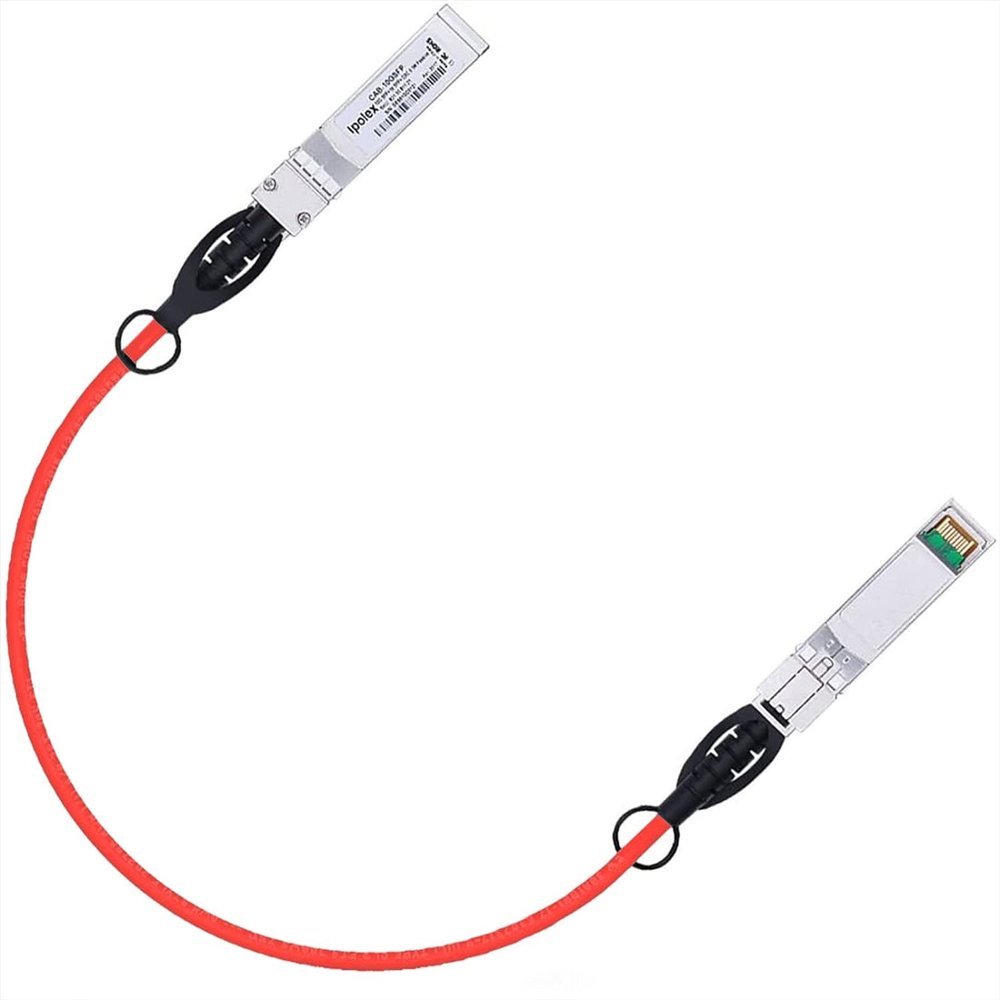 Colored 10G SFP+ Twinax Cable, Direct Attach Copper(DAC) Passive Cable, 0.25m (0.82ft) in Red, for Cisco SFP-H10GB-CU0.25M, Meraki, Ubiquit, Mikrotik, Intel, Fortinet, Netgear, D-Link and More