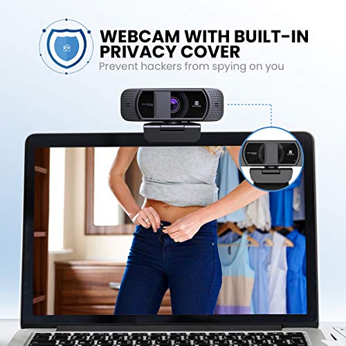 Web Cam: VITADE 1080P HD Webcam with Microphone – Side View