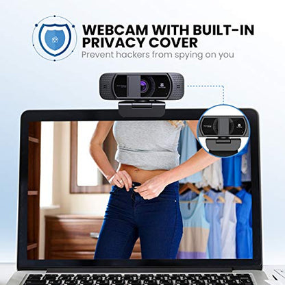 Web Cam: VITADE 1080P HD Webcam with Microphone – Side View