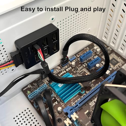 Header Ports: 5 Ports Internal USB Hub Motherboard 9pin USB – Side View