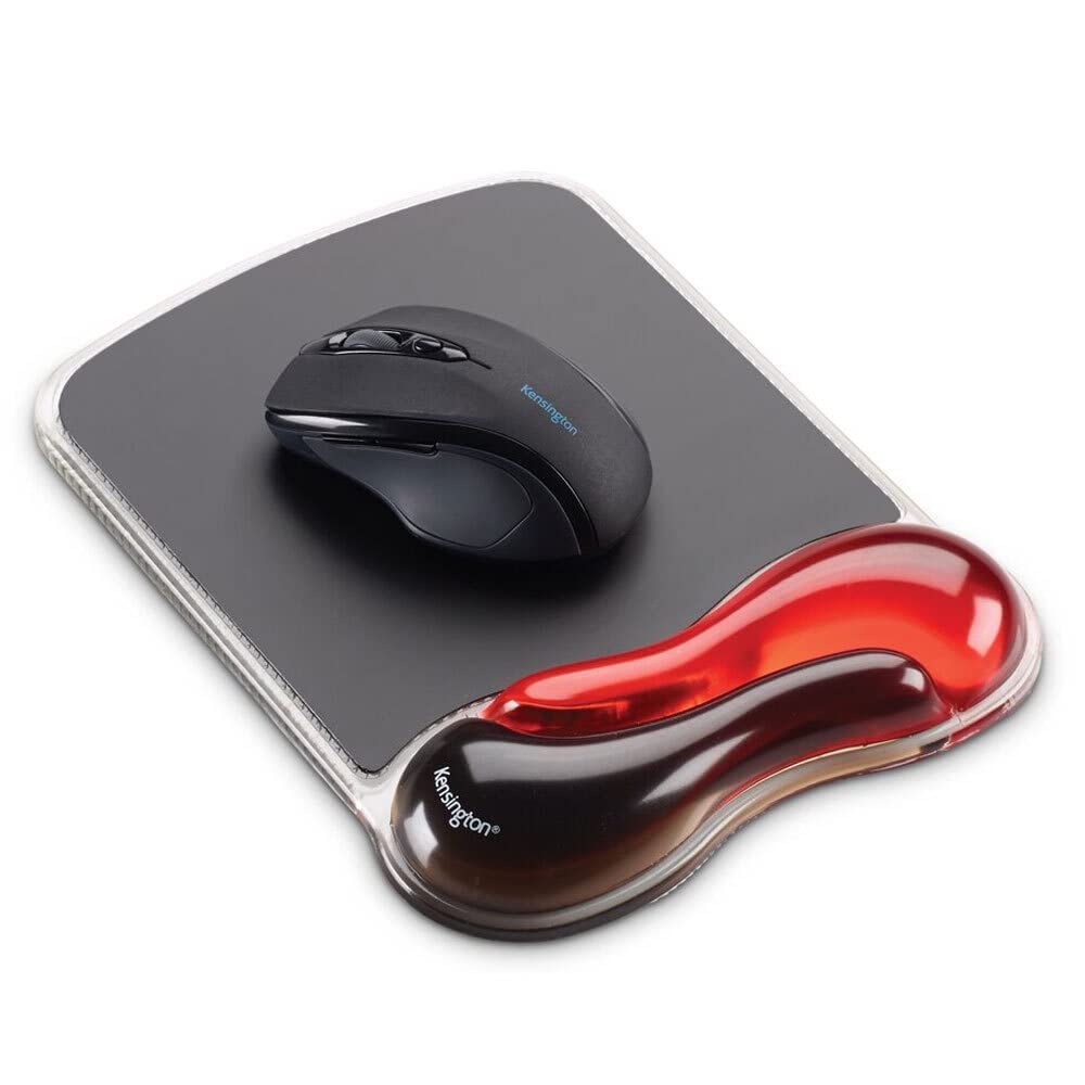 Kensington Duo Gel Mouse Pad with Wrist Rest - Red (K62402AM)