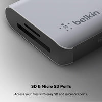 Belkin USB C Hub, 7-in-1 MultiPort Adapter Dock with 4K HDMI, USB-C 100W PD Pass-Through Charging, 2 x USB A, 3.5mm Audio, SD 3.0 Slot and Micro SD 3.0 for MacBook Pro, Air, iPad Pro, XPS and More